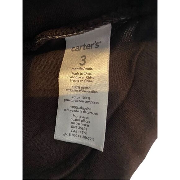 Carters Monkey Baby Beanie Hat Infant 3 Months Animal Jungle Unisex Cat - Picture 3 of 7